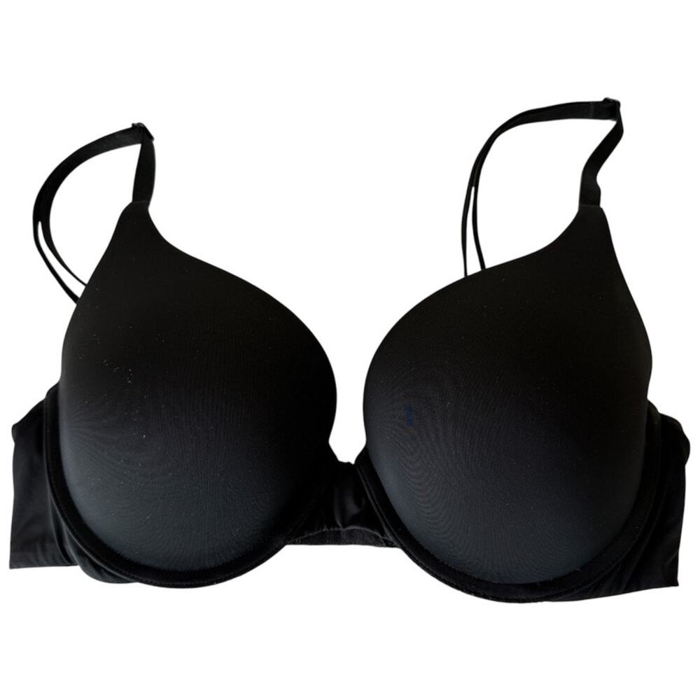 Victoria's Secret Black T-Shirt Push-Up Full Coverage Convertible Bra Size 34C